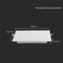 12W LED PANNELLO DA INCASSO QUADRATO 3000K