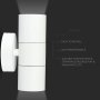 GU10 WALL FITTING STAINLESS STEEL BODY MATT BIANCO IP44 UP DOWN