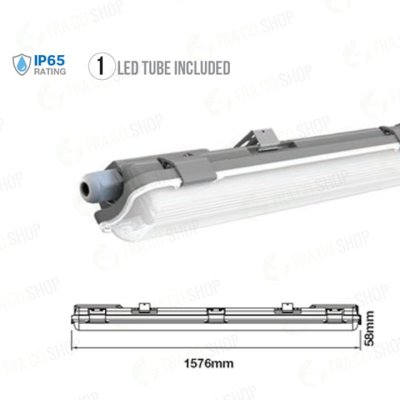LED PLAFONIERA IMPERMEABILE 150CM 1*22W 4000K