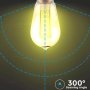 LED LAMPADINA - 4W ART FILAMENTO CANDELA E27 ST64 AMBER GLASS 1800K  200K