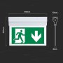 2W LED WALL SURFACE EMERGENCY EXIT LIGHT 6000K