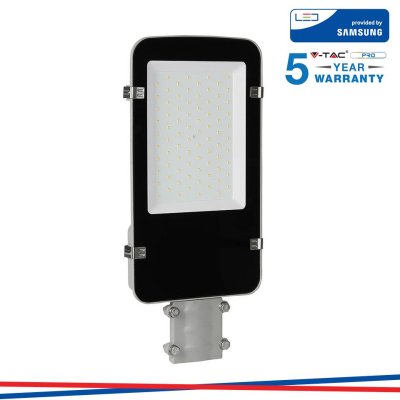 LED ARMATURA STRADALE SAMSUNG CHIP A++ 5 ANNI WARRANTY - 50W CORPO GRIGGIO 6400K