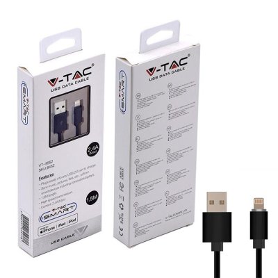IPHONE CABLE BLACK WITH MFI LICENCE