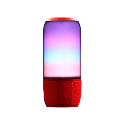 2*3W LED ALTOPARLANTE DA TAVOLO USB & TF CARD SLOT ROSSO