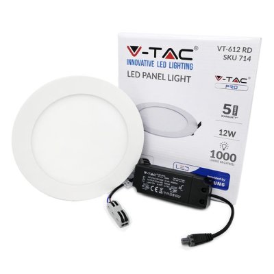 12W LED PANNELLO PREMIUM SAMSUNG CHIP ROTONDO 3000K