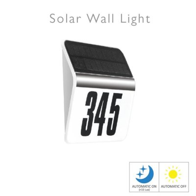 0.1W LED SOLAR ADDRESS LIGHT SAMSUNG CHIP GREY BODY 3000K