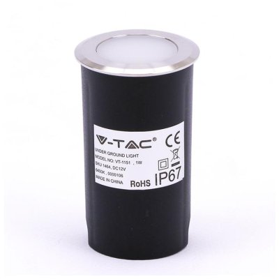 1W LED FARETTO INCASSO PAVIMENTO GRIGGIO 6500K