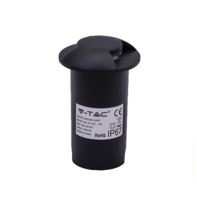 1W LED FARETTO INCASSO PAVIMENTO NERO 2 WAY 6500K