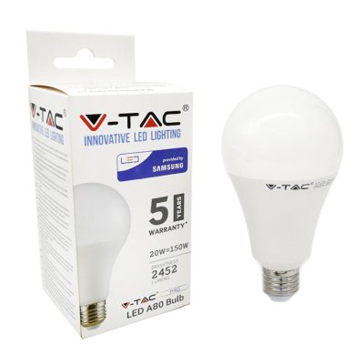 LED LAMPADINA SAMSUNG CHIP 20W E27 A80 PLASTICA 6400K