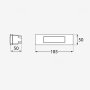 NINA 190 GRIGIO OPALE LED R7S  7,5W CCT