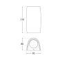 MARTA 90 1L GRIGIO GU10 3,5W  CCT