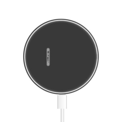 WIRELESS CARICABATTERIE 5A RICARICA RAPIDA ROTONDA NERO