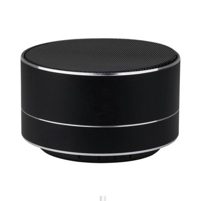 METAL BLUETOOTH ALTOPARLANTE PORTATILE MIC & TF CARD SLOT 400MAH BATTERIA CORPO NERO