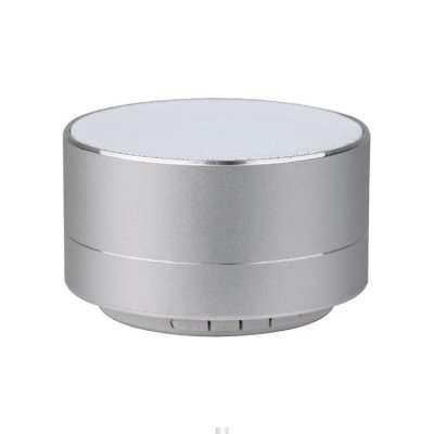 METAL BLUETOOTH BLUETOOTH ALTOPARLANTE MIC & TF CARD SLOT 400MAH BATTERIA CORPO ARGENTO