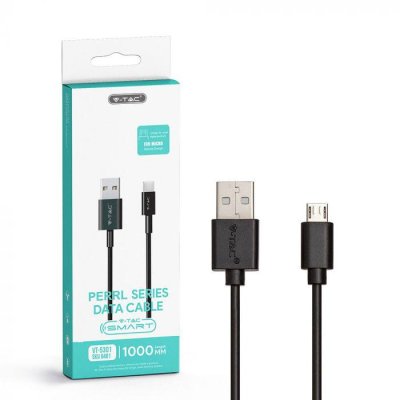 1M. MICRO USB CAVO NERO - PEARL SERIES