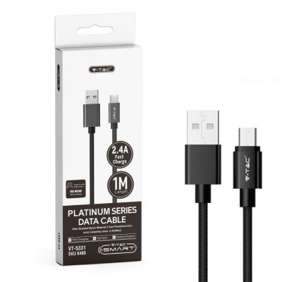 1M. MICRO USB CAVO NERO - PLATINUM SERIES