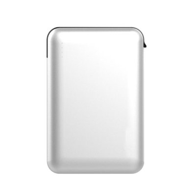 5000MAH POWER BANK PORTATILE WITH LED LIGHT DISPLAY & BUILT IN CAVO BIANCO