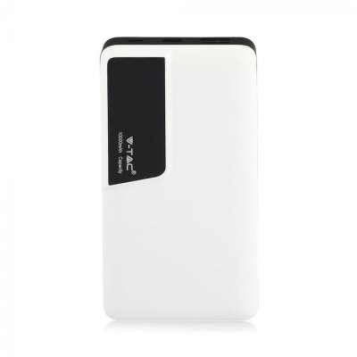 10000MAH POWER BANK PORTATILE WITH DIGITAL DISPLAY & USB TYPE C BIANCO