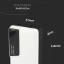 10000MAH POWER BANK PORTATILE WITH DIGITAL DISPLAY & USB TYPE C BIANCO