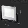 150W LED PROIETTORE SMD SAMSUNG CHIP SLIM CORPO NERO 4000K 120LM/W