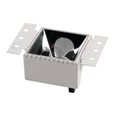 GU10 FITTING SQUARE WHITE FRAME CHROME REFLECTOR