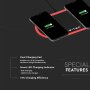 10W WIRELESS CARICABATTERIE PAD NERO + ROSSO