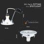 LED FARETTO 5W GU10 CON FITTING CORPO BIANCO 4500K 3PCS/PACK