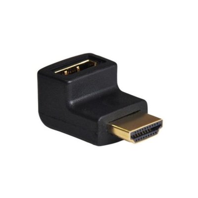 CONNETTORE HDMI CURVA A L 90   HDMI TIPO A M + HDMI TIPO A F
