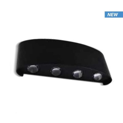 8W LED APPLIQUE DA PARETE SU & GI   SABBIA NERA IP54 4000K