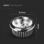 LED FARETTO AR111 20W RIFLETTORE VARIABILE 40 D/20 D SILVER 4000K