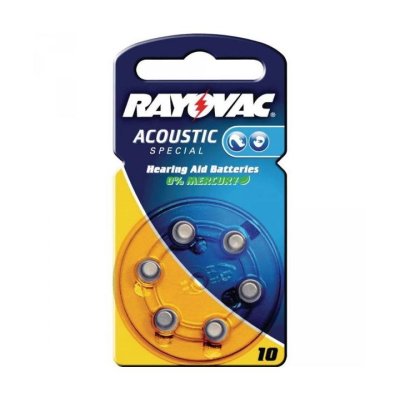 RAYOVAC 1.4V 10 PR 70 BLISTER  6PCS BATTERIE ZINCO AIR