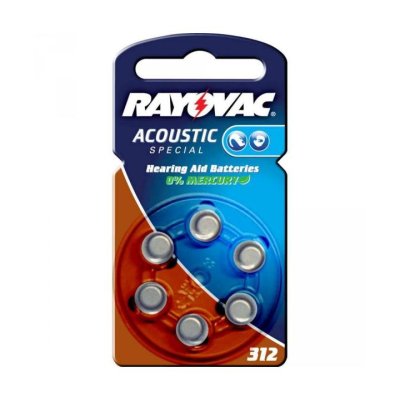 RAYOVAC 1.4V 312 PR 41 BLISTER 6PCS BATTERIE ZINCO AIR