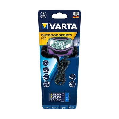 LAMPADA FRONTALE A LED SPORT 1W 100LM VARTA 3XAAA