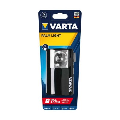 TORCIA PIATTA PORTATILE 15LM VARTA IN METALLO NERO VINTAGE