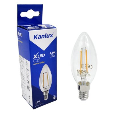 LAMPADINA LED XLED C35E14 2,5W-WW - KANLUX