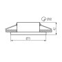 ANNELLO PER FARETTI  SIMEN DSO B/W - KANLUX