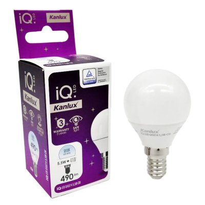 LAMPADINA LED IQ-LED G45E14 5,5W-CW - KANLUX