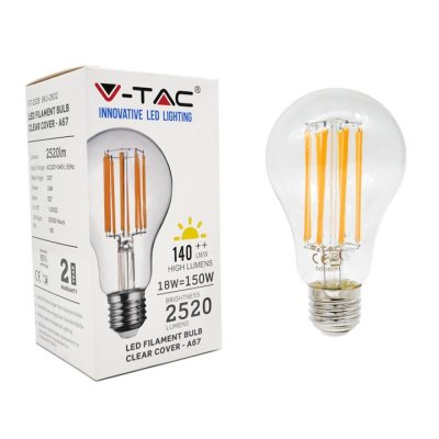 18W A67 LED FILAMENT BULB  3000K E27(135LM/WATT)