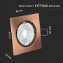 GU10 FITTING QUADRATO MOBILE BRONZE