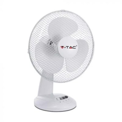 VENTILATORE DA SCRIVANIA 40W KOCK DOWN BASE 4 PULSANTI 3 PALE 12 POLLICI