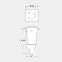 ALDO SQUARE FARETTO INCASSO 1,7W LED NERO 4000K FUMAGALLI