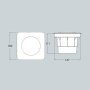 CECI 160 SQUARE GX53 10W 4000K NERO FUMAGALLI