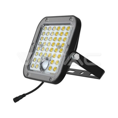 10W LED PROIETTORE SOLARE LIFEPO BATTERY 3.7V CORPO NERO 4000K