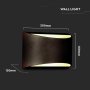 LAMPADA DA PARETE A LED 10W BRIDGELUX CHIP CORPO NERO 4000K