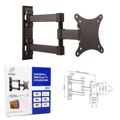 SUPPORTO TV LCD FINO A 32   DOPPIO BRACCIO BRIDGE NVS
