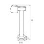LAMPADA DA GIARDINO LED DROMI LED 50 7W-GR - KANLUX