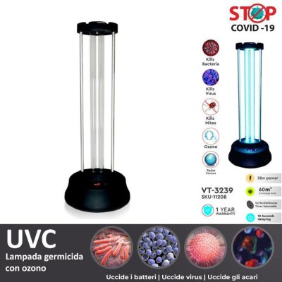 38W UVC LAMPADA CON SENSORE