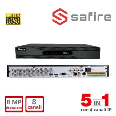 SF-HTVR8208AP-HEVC DVR 5IN1 8CH HDTVI/HDCVI/AHD/CVBS /