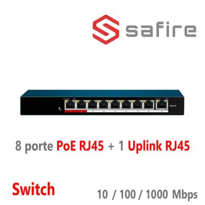 SF-SW0908POE-60 SWITCH DA TAVOLA 8 PORTE RJ45 10/10/100 MBPS