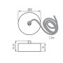 ACCESSORIO PER LAMPADA LINEARE ALIN CORD 1F-B - KANLUX